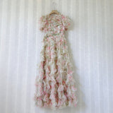Lady Gaga Dress Vintage Court Style Flounce Stitching Dress