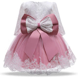 Toddler Girls Sequin Gown Dress Children's Dress Birthday Gift Girls Lace Length Baby Baptism Gown