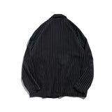 Men's Casual Suit Man Blzer Doll Pendant Vertical Stripes Blazer Men Loose Lapels Casual Small Suit