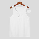 Men Rave T Shirt Hollow Sleeveless T-shirt Spring and Summer Sexy Bottoming Shirt