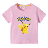 Children Pokemon Pikachu T Shirt Children Summer Clothing Short Sleeve T-shirt