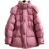 Women Winter Coats Puffer Jacket Down Coat Winter New Slim Slimming Profile Drawstring White Duck Down Coat