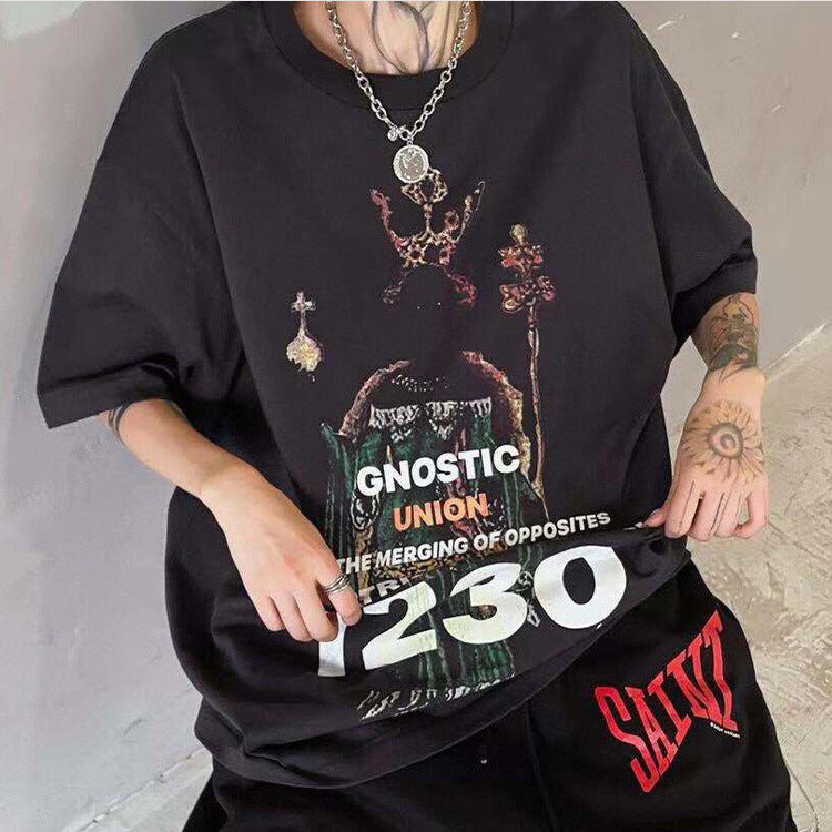 Rrr123 T Shirt Washed Old Loose Couple T-shirt