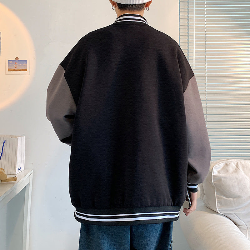 Yellow Varsity Jacket Autumn Boys Jacket Casual Easy Matching Clothes Men