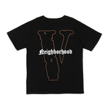 Skull Vlone Shirt Vlone Skull Letter Large V Printed Couple Short Sleeve T-shirt