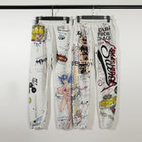 Kanye West Sunday Service Pant Cartoon Doodle Hand Drawn Retro Loose Terry Trousers