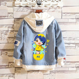 Comic Denim Jacket Casual Loose Denim Jacket Coat Printing