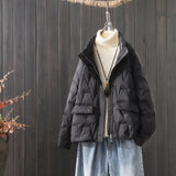 Women Winter Coats Puffer Jacket Down Coat Thin Lightweight Short Type Down Jacket Female Winter White Duck Down Warm Coat