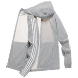 Sun Resistant Clothes Men's Summer Anorak Jacket Casual Sports Stripes