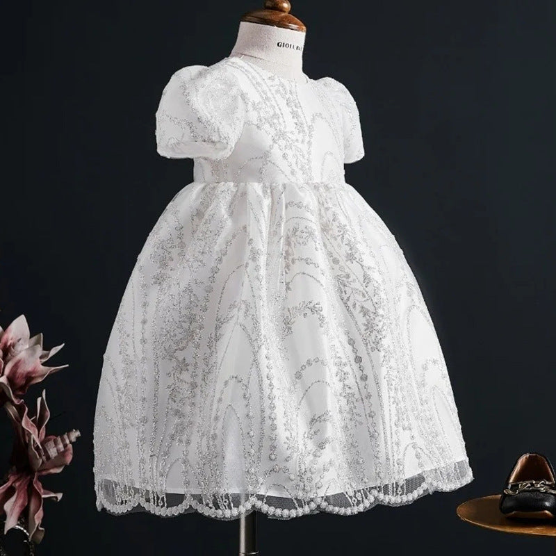 Baby Girl Christening Dress Baptism Dresses Girl Baptism Dress Princess Children's Wedding Dress Bow Dress