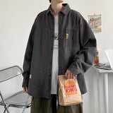 Men Denim Jacket Men's Denim Shirt Loose Spring and Autumn Casual Jacket