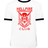 Hellfire Club Shirt Hellfire Club Letter Print T-shirt Short Sleeve