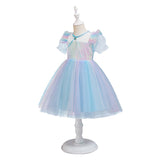 Toddler Girls Sequin Gown Dress Children 'S Clothing Girls' Rainbow Dress Middle And Big Children 'S Summer Gauze Dress