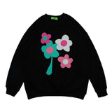 Mens Fall Outfits Retro Printed Crew Neck Sweatshirt Women Couple Versatile Casual Long Sleeve Top