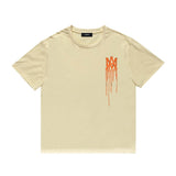 Amiri T Shirt Printed Casual Hip Hop round Neck Short Sleeve T-shirt