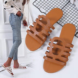 Women Open Toe Sandals Flats Spring/Summer Beach Hollow Sandals