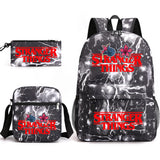 Stranger Things Hellfire Club Backpack Stranger Things Backpack Three-Piece Set for Students