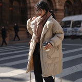 Women Winter Coats Puffer Jacket Down Coat Autumn and Winter Stand Collar Mid-Length White Duck Down Jacket