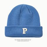 Toboggan Hat Women's Autumn and Winter Knitted Hat Woolen Cap Men