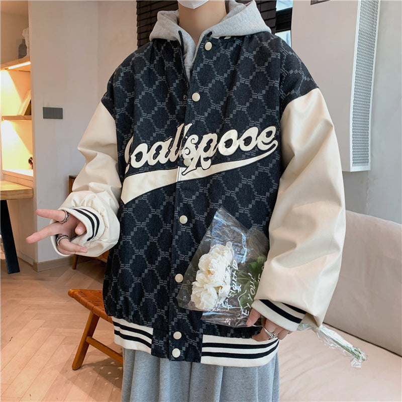 Baggy Jacket Autumn Baseball Jacket Men's Printed Casual Jacket