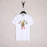 Shark Print T Shirt Spring And Summer Ape Head Color Letter Print Short-Sleeve Loose Couple Casual T-Shirt