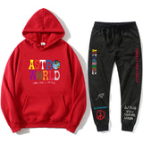 Travis Scott Astroworld Hoodie & Pant 2 Piece Set Men's and Women's Sweater Casual