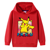 Children Pokemon Pikachu Hoodie Spring and Autumn Cotton Hooded Sweater
