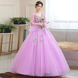 Women's Evening Dress Ball Gown Princess Quinceanera Wedding Dresses Vocal Solo Art Exam Performance Pettiskirt Long Evening Dress for Women