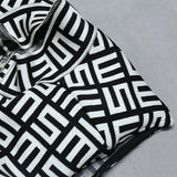 Winter Formal Dresses Half Turtleneck Abdomen-Control Black Bandage Dress Puff Sleeve