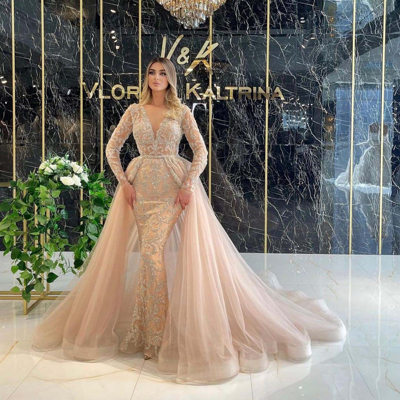 Bohemian Chic Wedding Dress Guest Dress Temperament Bride Trailing French Simplicity Long Sleeve Court Style