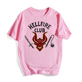Stranger Things Hellfire Club T Shirt Fashion Loose T-shirt Short Sleeve