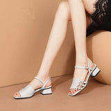 Nude Block Heel Peep Toe Sandals