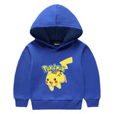 Children Pokemon Pikachu Hoodie Fleece Hooded Hoodie Thickened