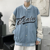 Blue Varsity Jacket Spring And Autumn Jacket Men 'S Baseball Uniform Men 'S Jacket Printed Jacket