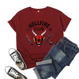 Hellfire Club Shirt Printed Top Short Sleeve Summer