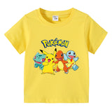 Children Pokemon Pikachu T Shirt Summer Clothing Short Sleeve T-shirt Boy Top