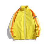 Orange Varsity Jacket Couple Autumn Clothing Casual Baseball Uniform Teen Jacket Men's Jacket