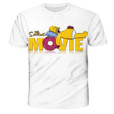 Homer Simpson Shirt Summer Printed Loose Pullover Short Sleeve