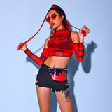Women Rave Outfits Tops Sexy Performance Wear Jazz Stage Wear Women