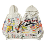 Grafitti Sweatshirts Autumn Winter Sweater Hooded Outerwear Shirt