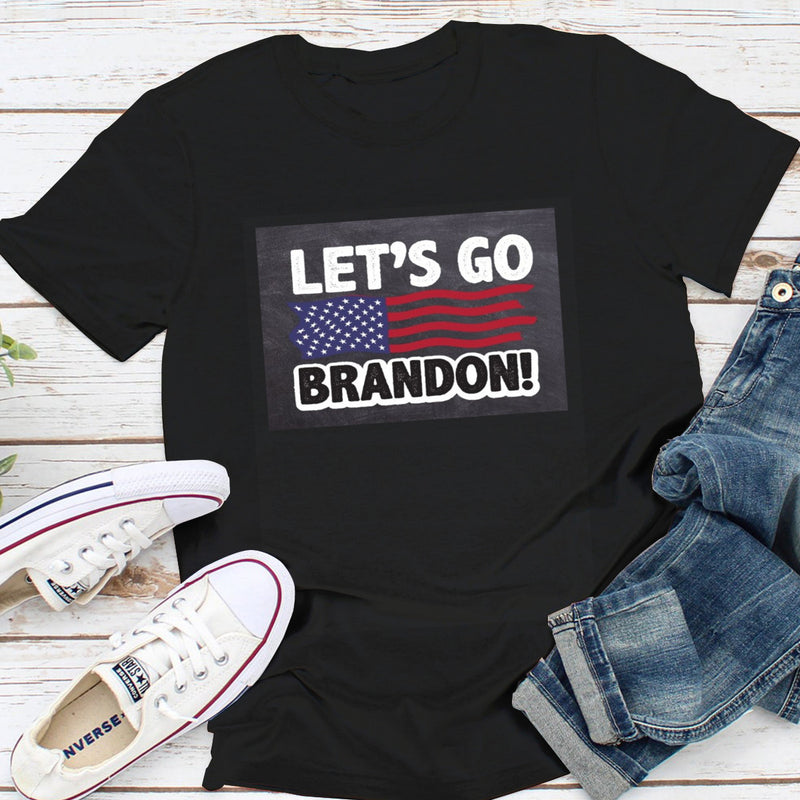 Let'S Go Brandon T Shirt Round Neck Fashion Print Top Men'S And Women'S T-Shirt