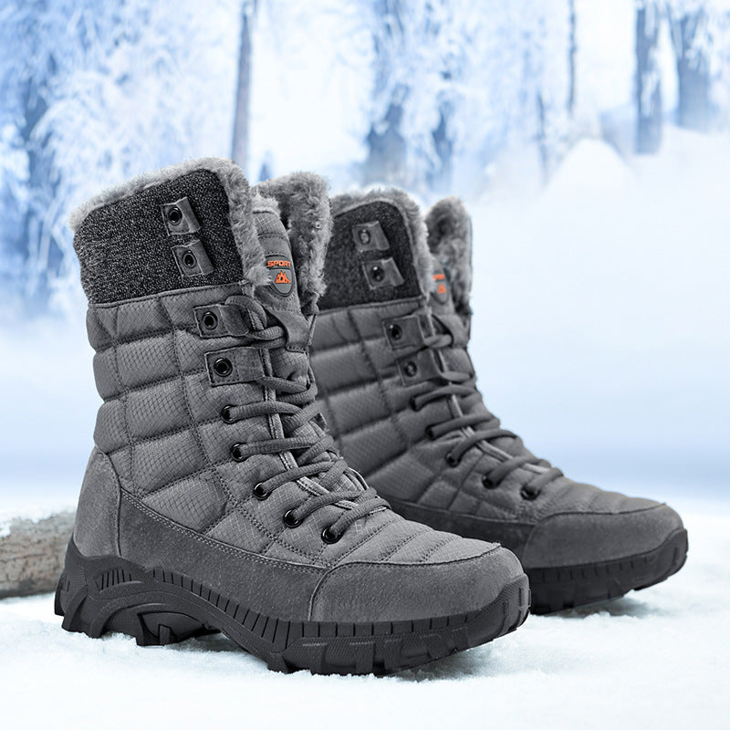 Men's Boots Winter Fleece-Lined Warm Outdoor Mountaineering Men