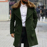 Blade Runner Jacket Men's Fur Collar Long Sleeve Coat Trench Coat