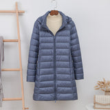 Women Winter Coats Puffer Jacket Down Coat Autumn and Winter Lightweight Women's Mid-Length Hooded Detachable Cap Lightweight Coat