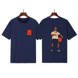 Cactus Jack McDonalds Shirt Printed Short Sleeve round Neck T-shirt