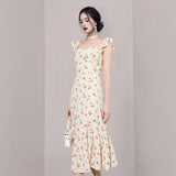 Marilyn Monroe Dress Summer Gentle Floral Strap Dress