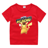 Children Pokemon Pikachu T Shirt Cotton T-shirt Casual Sports