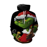 Grinch Hoodie Christmas Sweater Couple Sweater 3D Printed Loose