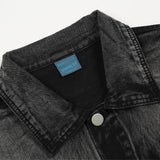 Men Denim Coat Jean Jackets Washed Do the Old Cowboy Coat Men Loose Lapels Jacket Denim Coat