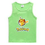 Children Pokemon Pikachu T Shirt Cotton Leisure Sports Sweat-Absorbent Short Sleeve